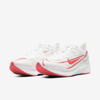 Nike Zoom Fly 3 - Női Futócipő - Fehér/Metal Fehér/Piros